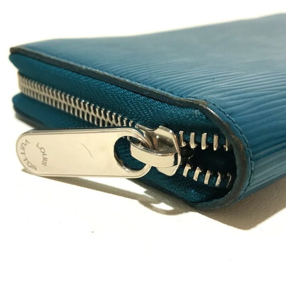 AUTHENTIC LOUIS VUITTON Epi Zippy - Wallet Zip Around Long Wallet Indigo - Picture 3 of 6